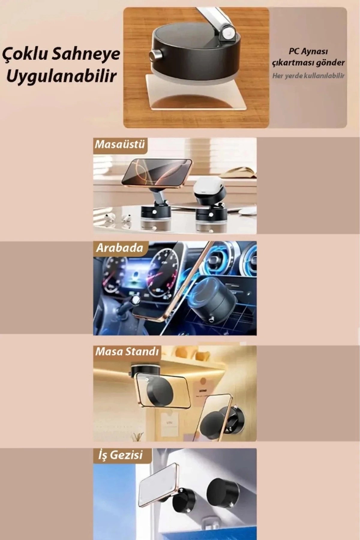 Vakumlu Telefon Tutacağı